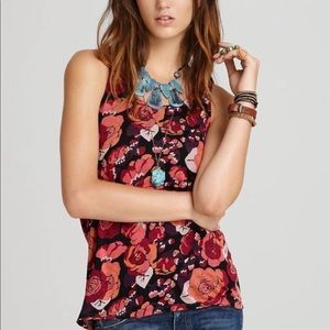 Free People Rose Twist Back Tank Top